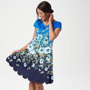 Isaac MizrahiFloral Print Fit & Flare Dress